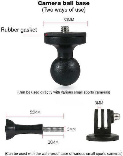 Motowolf Πολυγωνική Βάση Αλουμινίου για Τιμόνι Μηχανής για Action Camera με Ρύθμιση 360 Μοιρών Motowolf Πολυγωνική Βάση Αλουμινίου για Τιμόνι Μηχανής για Action Camera με Ρύθμιση 360 Μοιρών