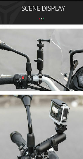 Motowolf Πολυγωνική Βάση Αλουμινίου για Τιμόνι Μηχανής για Action Camera με Ρύθμιση 360 Μοιρών Motowolf Πολυγωνική Βάση Αλουμινίου για Τιμόνι Μηχανής για Action Camera με Ρύθμιση 360 Μοιρών