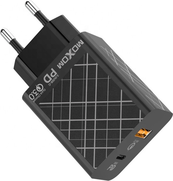 Moxom Φορτιστής Πρίζας 22.5W Ταχείας Φόρτισης Χωρίς Καλώδιο με Θύρα USB-A, USB-C Moxom Φορτιστής Πρίζας 22.5W Ταχείας Φόρτισης Χωρίς Καλώδιο με Θύρα USB-A, USB-C