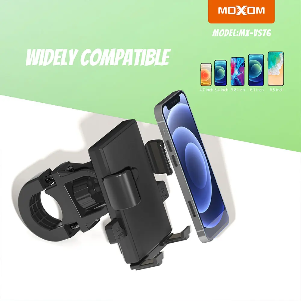 Moxom Ρυθμιζόμενη Βάση Κινητού Τηλεφώνου Universal 360° για Μηχανή ή Ποδήλατο Moxom Ρυθμιζόμενη Βάση Κινητού Τηλεφώνου Universal 360° για Μηχανή ή Ποδήλατο