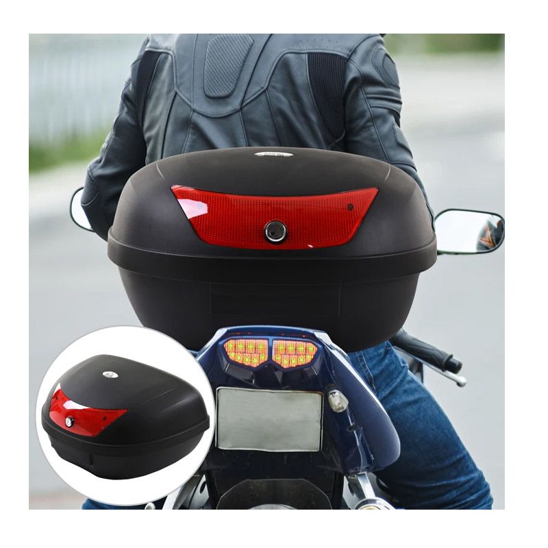 Μπαγκαζιέρα Μοτοσυκλέτας A28 51Lt με Κλειδαριά και Ανακλαστικές Επιφάνειες - Βαλίτσα Αποθήκευσης Μηχανής Μαύρο Μπαγκαζιέρα Μοτοσυκλέτας A28 51Lt με Κλειδαριά και Ανακλαστικές Επιφάνειες - Βαλίτσα Αποθήκευσης Μηχανής Μαύρο