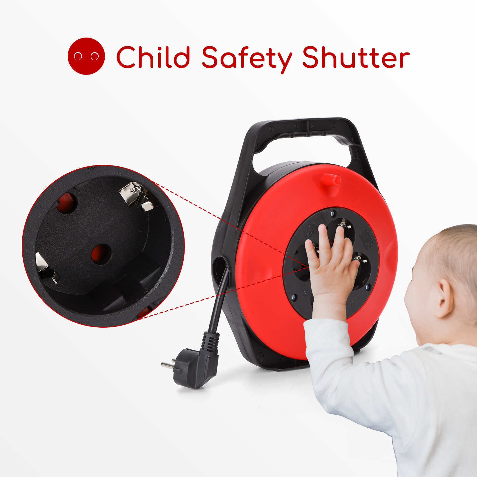 Μπαλαντέζα Καρούλι 4 Θέσεων με Καλώδιο 10m – Aigostar Μπαλαντέζα Καρούλι 4 Θέσεων με Καλώδιο 10m – Aigostar