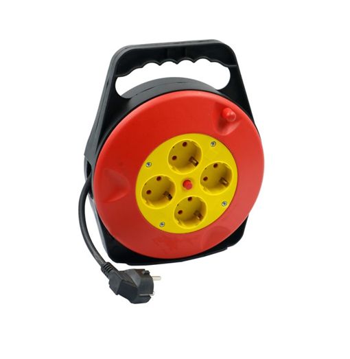 Μπαλαντέζα Καρούλι Κλειστού Τύπου 4 Θέσεων με Καλώδιο 10m - Μαύρη Μπαλαντέζα Καρούλι Κλειστού Τύπου 4 Θέσεων με Καλώδιο 10m - Μαύρη