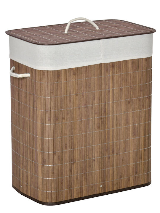 Μπαμπού Καλάθι Απλύτων 2 Θέσεων με Αποσπώμενο Καπάκι - 52x32x62,5cm Μπαμπού Καλάθι Απλύτων 2 Θέσεων με Αποσπώμενο Καπάκι - 52x32x62,5cm