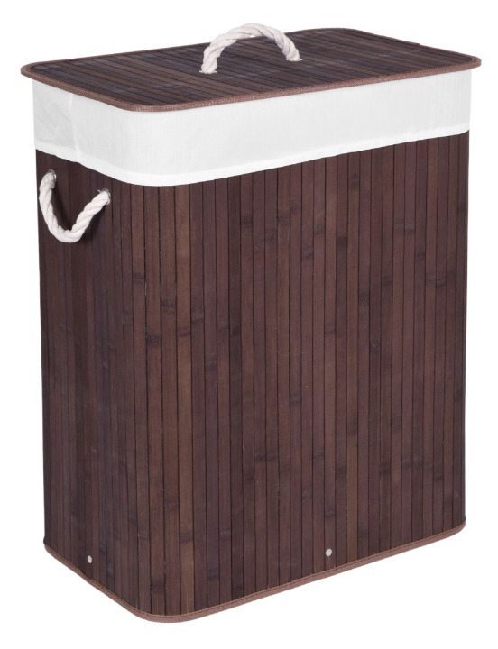 Μπαμπού Καλάθι Απλύτων 2 Θέσεων με Αποσπώμενο Καπάκι - 52x32x62,5cm Μπαμπού Καλάθι Απλύτων 2 Θέσεων με Αποσπώμενο Καπάκι - 52x32x62,5cm