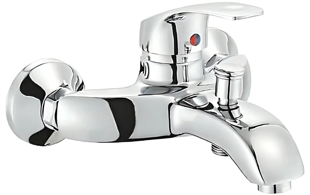 Μπαταρία Μπάνιου Χρωμέ Αναμεικτική με Ροζέτες Μπαταρία Μπάνιου Χρωμέ Αναμεικτική με Ροζέτες