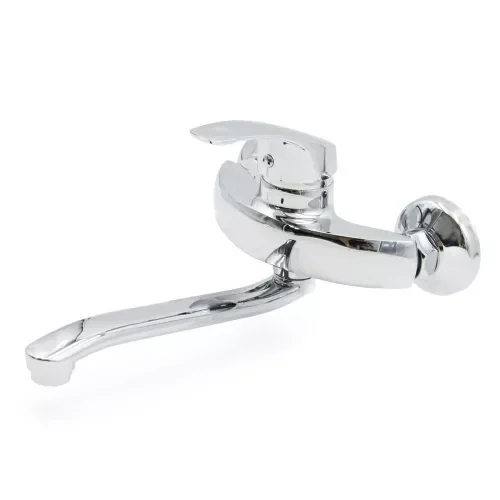 Μπαταρία Νιπτήρα Τοίχου για Μπάνιο Ασημί Μπαταρία Νιπτήρα Τοίχου για Μπάνιο Ασημί