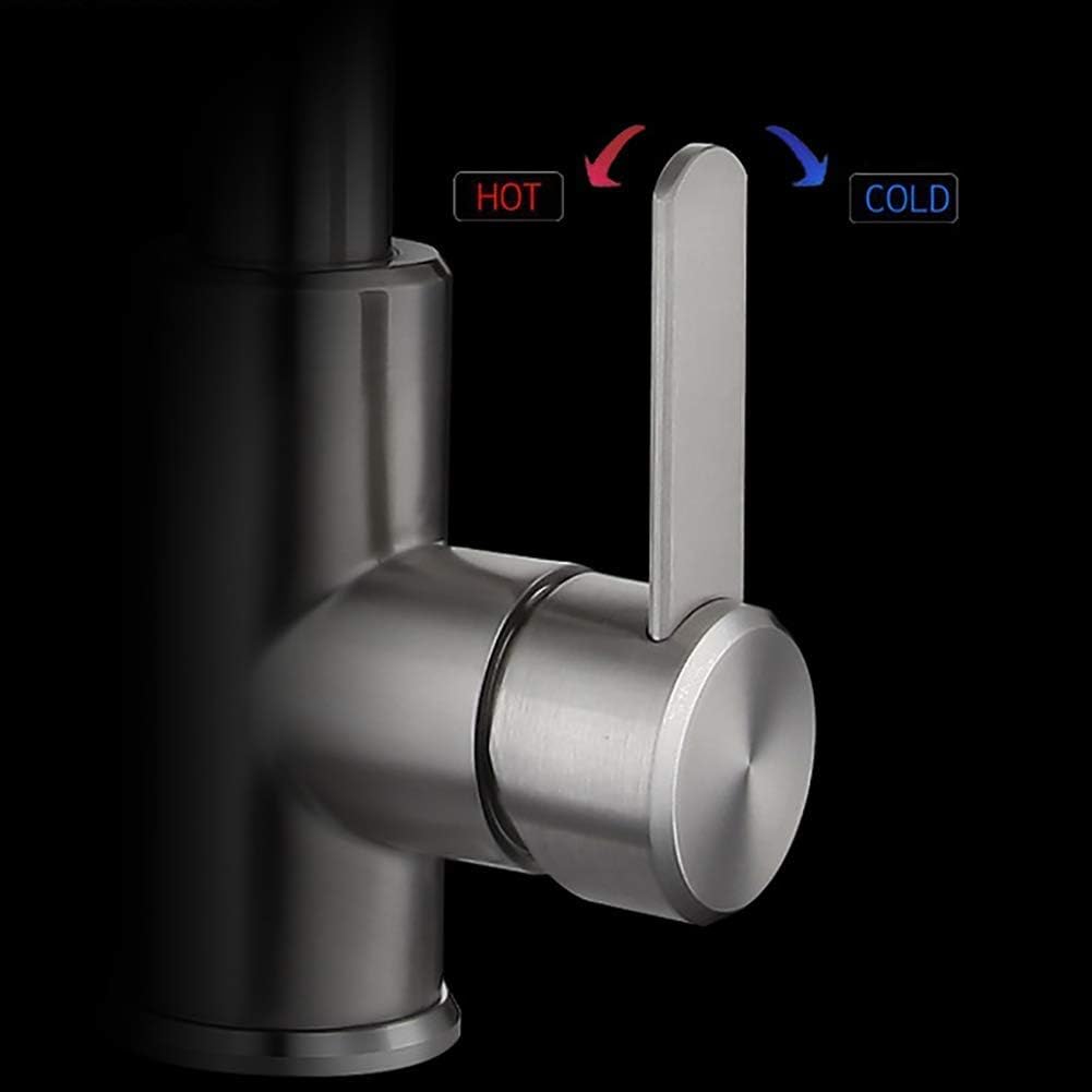 Μπαταρία Πάγκου Κουζίνας από Ανοξείδωτο Ατσάλι με Λειτουργία Ροής, Αποσπώμενη Κεφαλή Ντουζ και Παύση - Varte Μπαταρία Πάγκου Κουζίνας από Ανοξείδωτο Ατσάλι με Λειτουργία Ροής, Αποσπώμενη Κεφαλή Ντουζ και Παύση - Varte