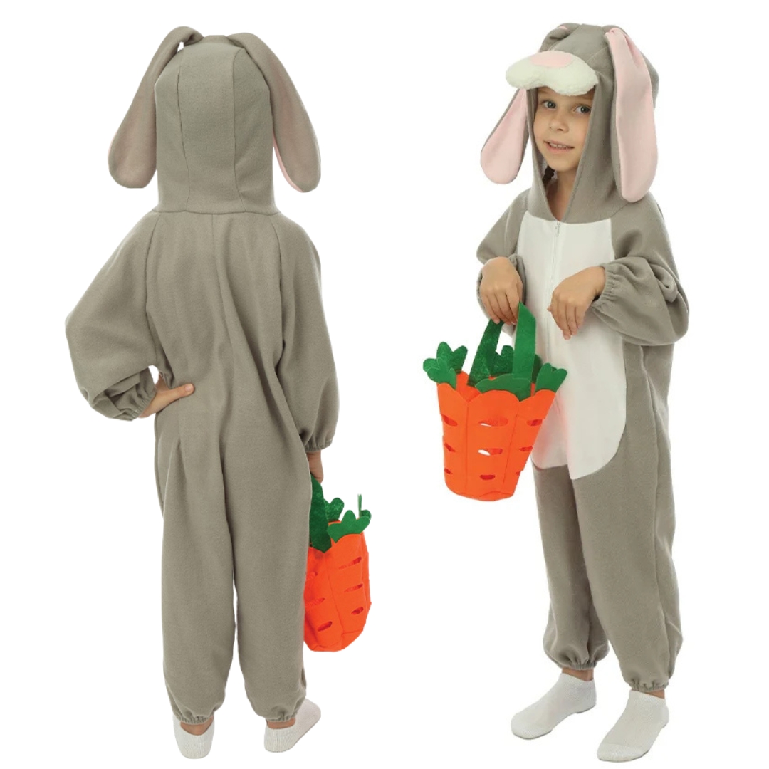 Μπεμπέ Ολόσωμη Στολή Λαγουδάκι με Καλαθάκι Καρότο 1-4 Ετών - Carnavalista Μπεμπέ Ολόσωμη Στολή Λαγουδάκι με Καλαθάκι Καρότο 1-4 Ετών - Carnavalista