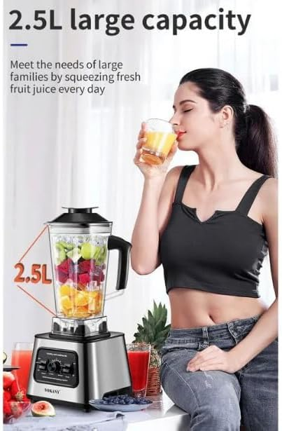 Μπλέντερ Πολλαπλών Χρήσεων 2500ml SOKANY 6000W με 4 Ταχύτητες Μπλέντερ Πολλαπλών Χρήσεων 2500ml SOKANY 6000W με 4 Ταχύτητες