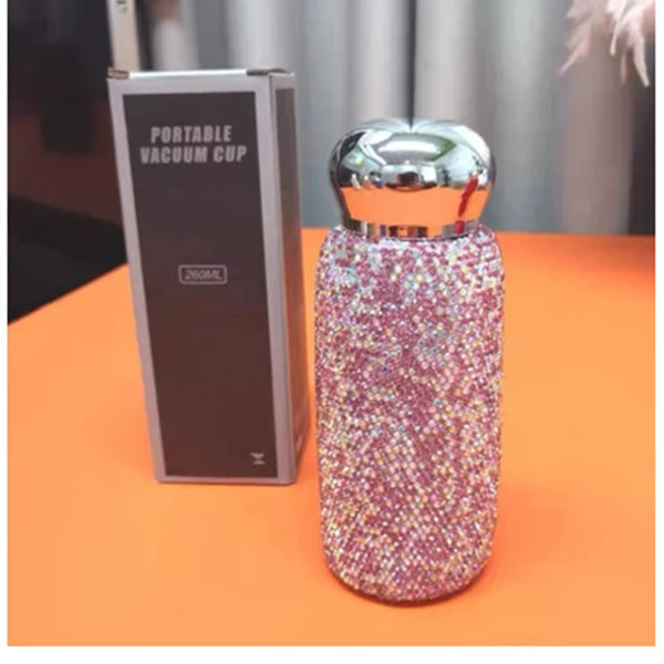 Μπουκάλι- Θερμός με Στρας 260ml Λιλά Μπουκάλι- Θερμός με Στρας 260ml Λιλά