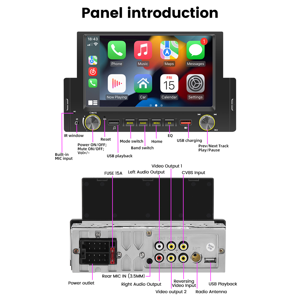 Multimedia Οθόνη Αφής 6.2