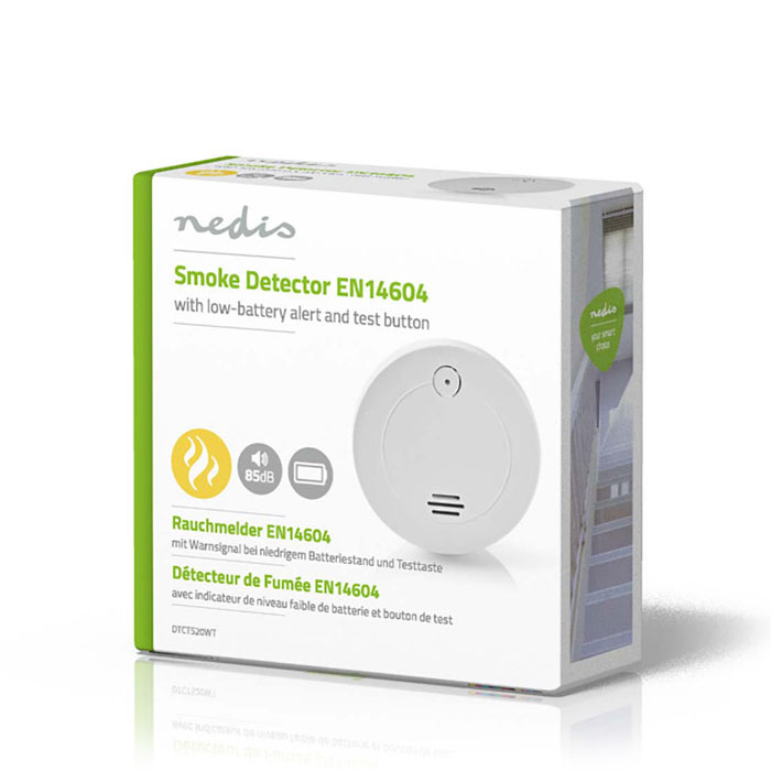 Nedis Ανιχνευτής Καπνού με Σειρήνα και Ειδοποίηση Χαμηλής Μπαταρίας Nedis Ανιχνευτής Καπνού με Σειρήνα και Ειδοποίηση Χαμηλής Μπαταρίας