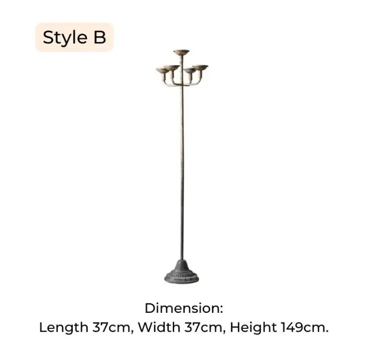 Old Castle Retro Μεταλλικό Κηροπήγιο 5 Θέσεων 37x37x149εκ Δαπέδου Old Castle Retro Μεταλλικό Κηροπήγιο 5 Θέσεων 37x37x149εκ Δαπέδου