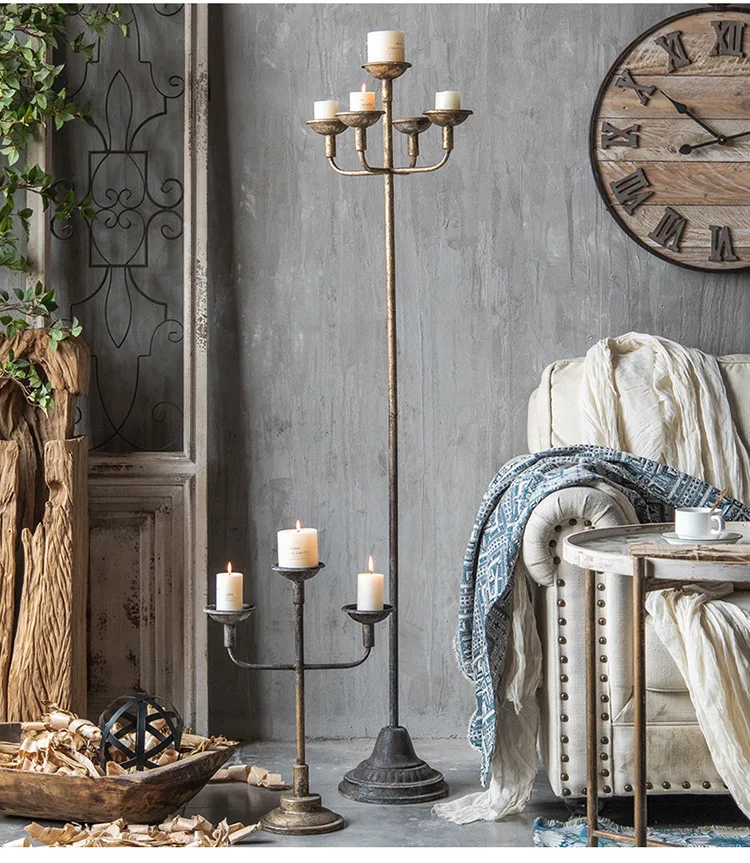 Old Castle Retro Μεταλλικό Κηροπήγιο 5 Θέσεων 37x37x149εκ Δαπέδου Old Castle Retro Μεταλλικό Κηροπήγιο 5 Θέσεων 37x37x149εκ Δαπέδου