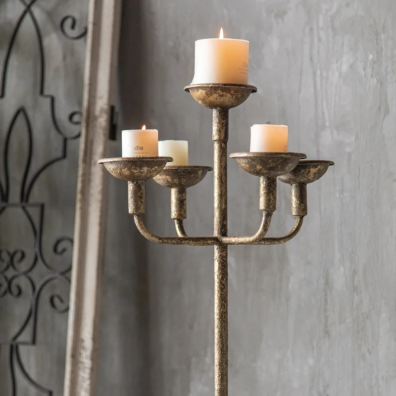 Old Castle Retro Μεταλλικό Κηροπήγιο 5 Θέσεων 37x37x149εκ Δαπέδου Old Castle Retro Μεταλλικό Κηροπήγιο 5 Θέσεων 37x37x149εκ Δαπέδου