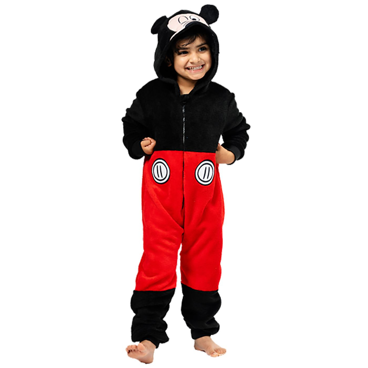 Ολόσωμη Στολή Mickey Mouse με Κουκούλα & Αυτιά - Riethmuller Ολόσωμη Στολή Mickey Mouse με Κουκούλα & Αυτιά - Riethmuller