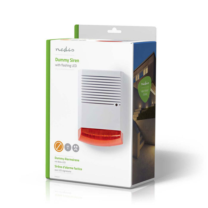 Ομοίωμα σειρήνας Security με πορτοκαλί LED που αναβοσβήνει NEDIS DUMSS20WTDUM Ομοίωμα σειρήνας Security με πορτοκαλί LED που αναβοσβήνει NEDIS DUMSS20WTDUM