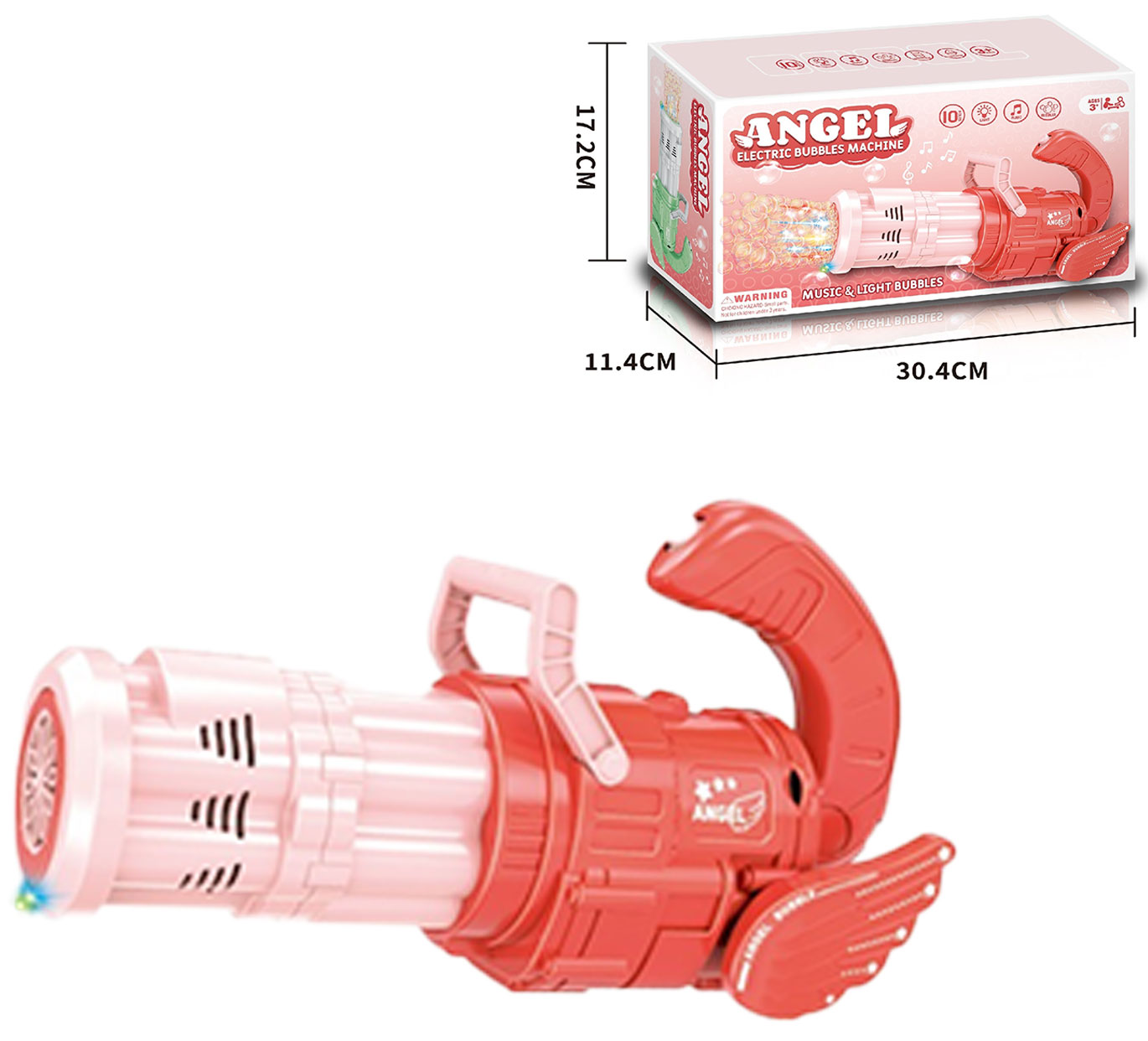Όπλο για Μπουρμπουλήθρες και Πολύχρωμες Σαπουνόφουσκες με Φως-Bubble Machine Gun - Για ηλικίες 3+ σε Διάφορα Χρώματα Όπλο για Μπουρμπουλήθρες και Πολύχρωμες Σαπουνόφουσκες με Φως-Bubble Machine Gun - Για ηλικίες 3+ σε Διάφορα Χρώματα