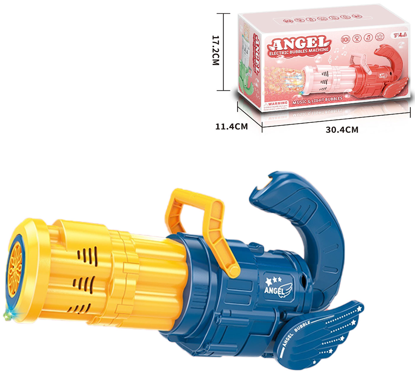 Όπλο για Μπουρμπουλήθρες και Πολύχρωμες Σαπουνόφουσκες με Φως-Bubble Machine Gun - Για ηλικίες 3+ σε Διάφορα Χρώματα Όπλο για Μπουρμπουλήθρες και Πολύχρωμες Σαπουνόφουσκες με Φως-Bubble Machine Gun - Για ηλικίες 3+ σε Διάφορα Χρώματα