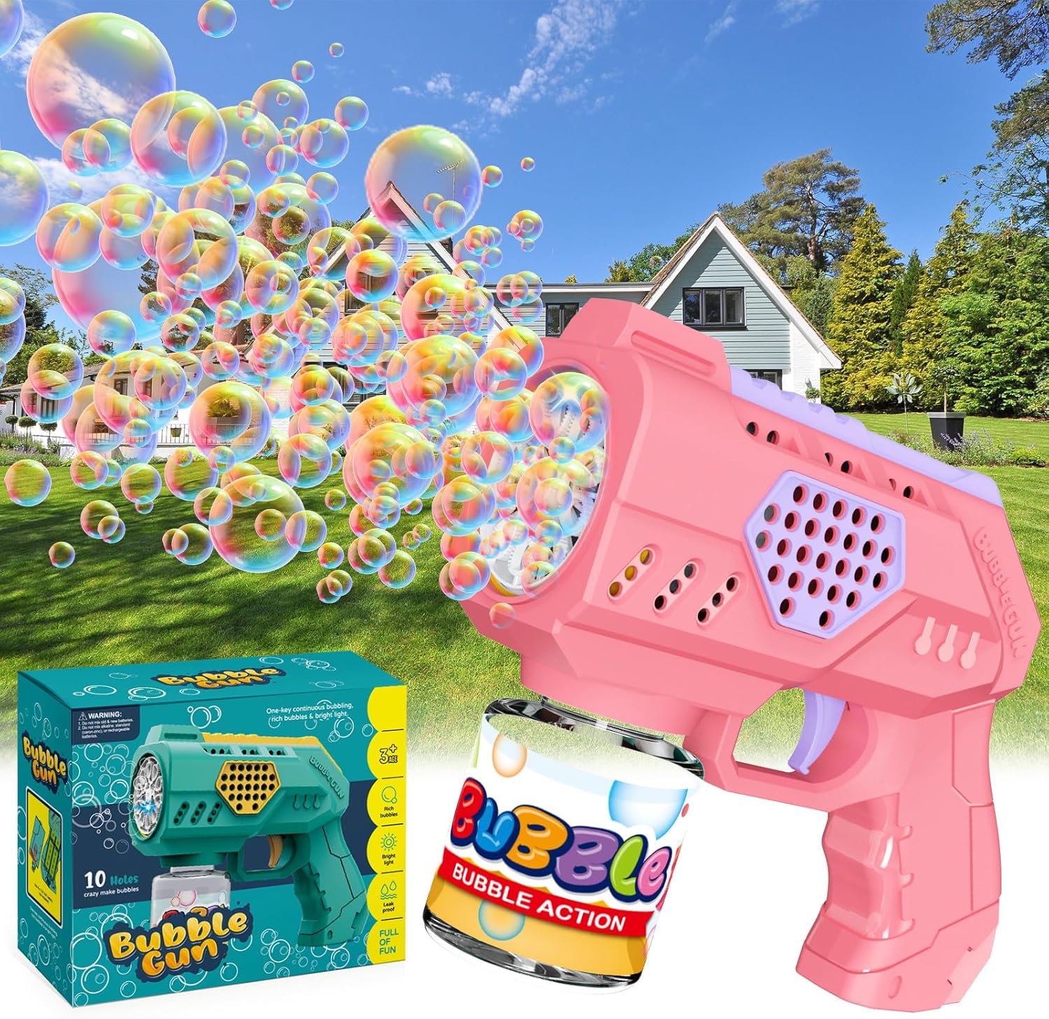 Όπλο για Πολύχρωμες Σαπουνόφουσκες με LED - Bubble Machine Gun Όπλο για Πολύχρωμες Σαπουνόφουσκες με LED - Bubble Machine Gun