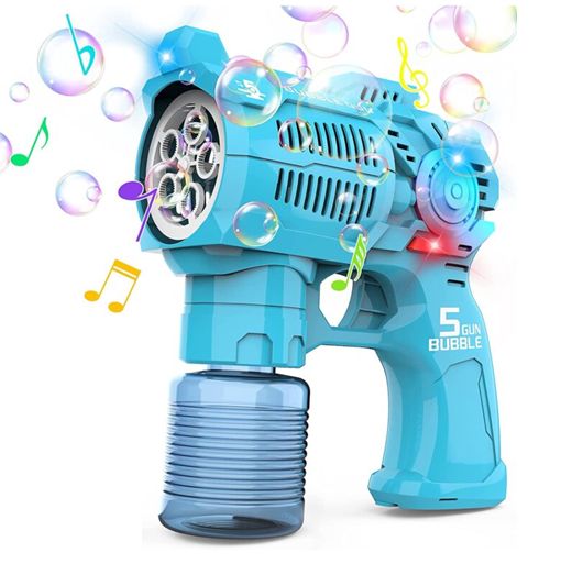 Όπλο Συσκευή για Φυσαλίδες με 5 Εξόδους για Άπειρες Πολύχρωμες Σαπουνόφουσκες - Bubble Machine Gun - Μπλέ Όπλο Συσκευή για Φυσαλίδες με 5 Εξόδους για Άπειρες Πολύχρωμες Σαπουνόφουσκες - Bubble Machine Gun - Μπλέ