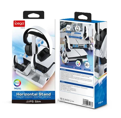 Οριζόντια Βάση PS5 Slim iPega με RGB Φωτισμό Λευκή – Αντιολισθητική και Εργονομική Οριζόντια Βάση PS5 Slim iPega με RGB Φωτισμό Λευκή – Αντιολισθητική και Εργονομική