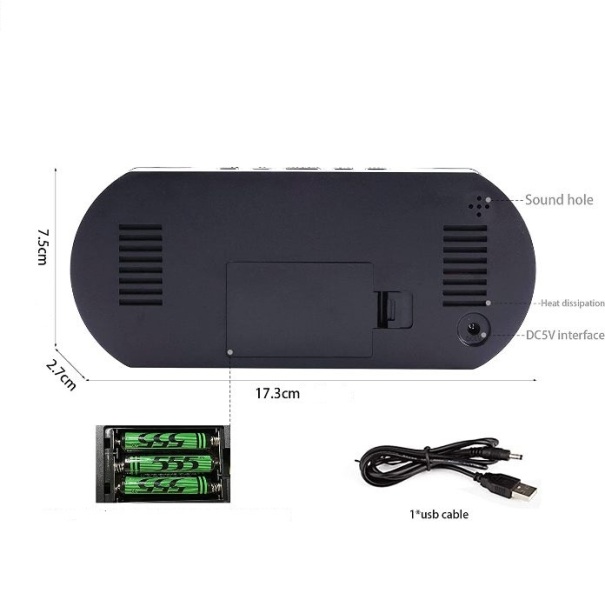 Οβάλ Ψηφιακό Ρολόι Ξυπνητήρι Καθρέπτης με LED Οθόνη και Εμφάνιση Ημερομηνίας και Θερμοκρασίας Οβάλ Ψηφιακό Ρολόι Ξυπνητήρι Καθρέπτης με LED Οθόνη και Εμφάνιση Ημερομηνίας και Θερμοκρασίας