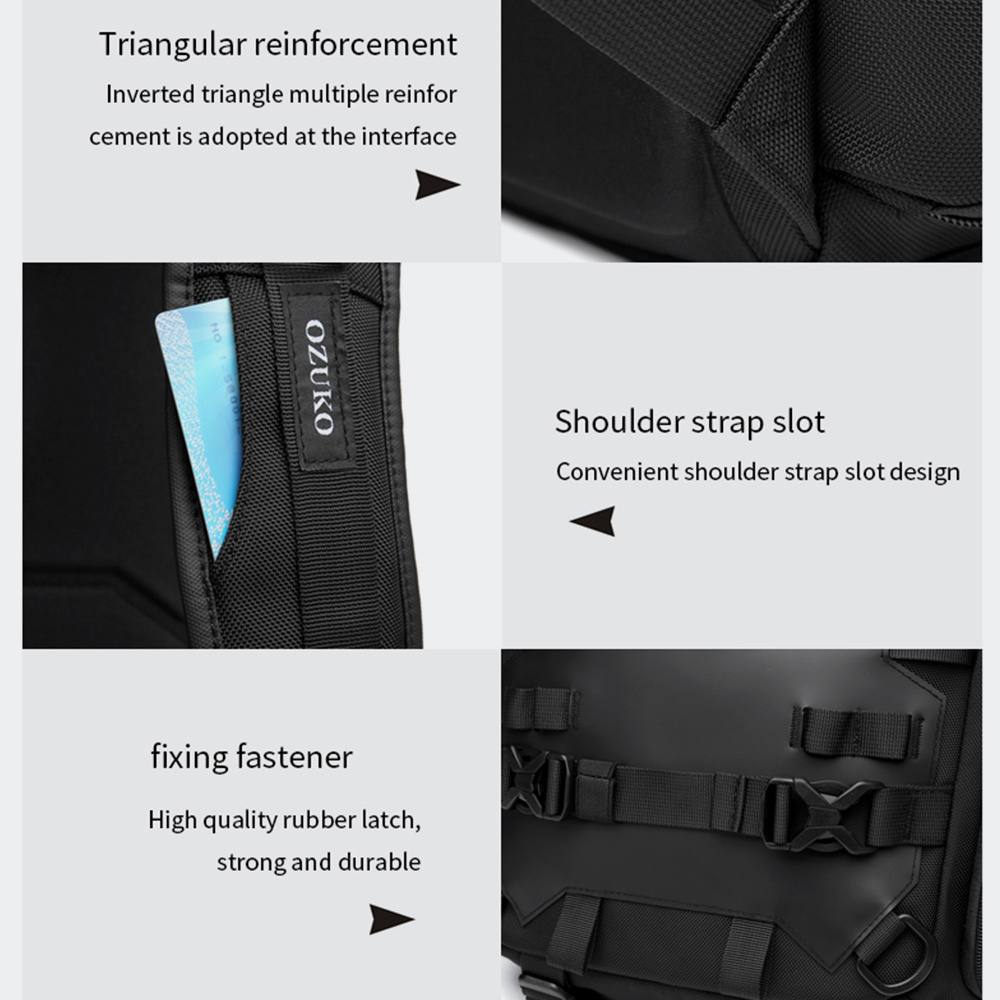 Ozuko Ανδρικό Πολυλειτουργικό Σακίδιο Πλάτης Αδιάβροχο - Κατάλληλο για Μεταφορά Κράνους, Skateboard Ozuko Ανδρικό Πολυλειτουργικό Σακίδιο Πλάτης Αδιάβροχο - Κατάλληλο για Μεταφορά Κράνους, Skateboard