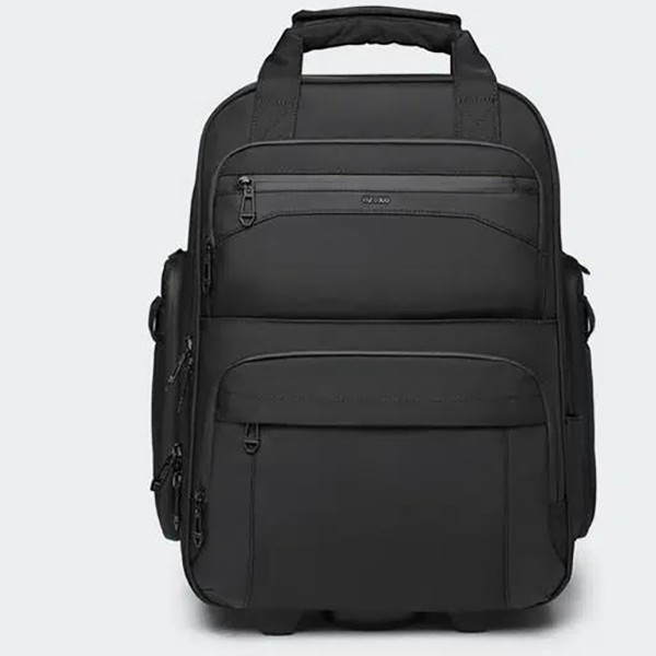 Ozuko Σακίδιο Πλάτης-Σακβουαγιάζ Τροχήλατο με Πτυσσόμενη Λαβή 46cm-Μαύρο Ozuko Σακίδιο Πλάτης-Σακβουαγιάζ Τροχήλατο με Πτυσσόμενη Λαβή 46cm-Μαύρο