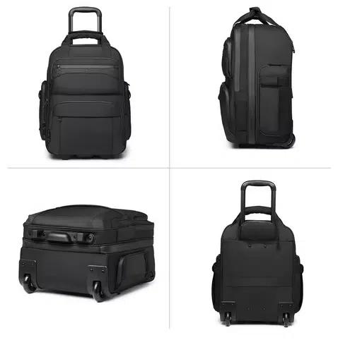 Ozuko Σακίδιο Πλάτης-Σακβουαγιάζ Τροχήλατο με Πτυσσόμενη Λαβή 46cm-Μαύρο Ozuko Σακίδιο Πλάτης-Σακβουαγιάζ Τροχήλατο με Πτυσσόμενη Λαβή 46cm-Μαύρο