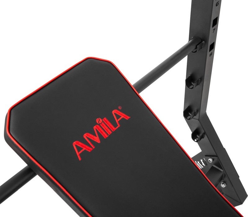 Πάγκος Άρσης Βαρών Amila με Ρυθμιζόμενη Πλάτη & Μαξιλάρι Δικεφάλων Πάγκος Άρσης Βαρών Amila με Ρυθμιζόμενη Πλάτη & Μαξιλάρι Δικεφάλων