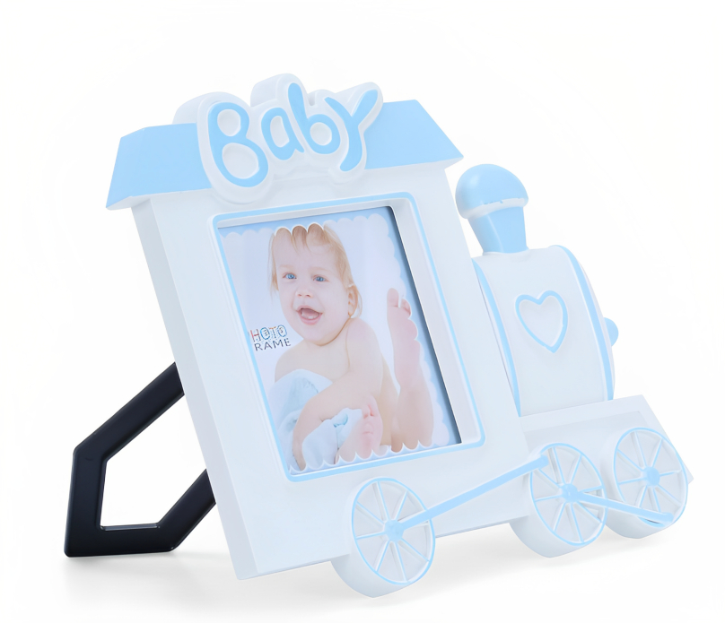 Παιδική Αναμνηστική Κορνίζα Γαλάζιο Τρενάκι Παιδική Αναμνηστική Κορνίζα Γαλάζιο Τρενάκι