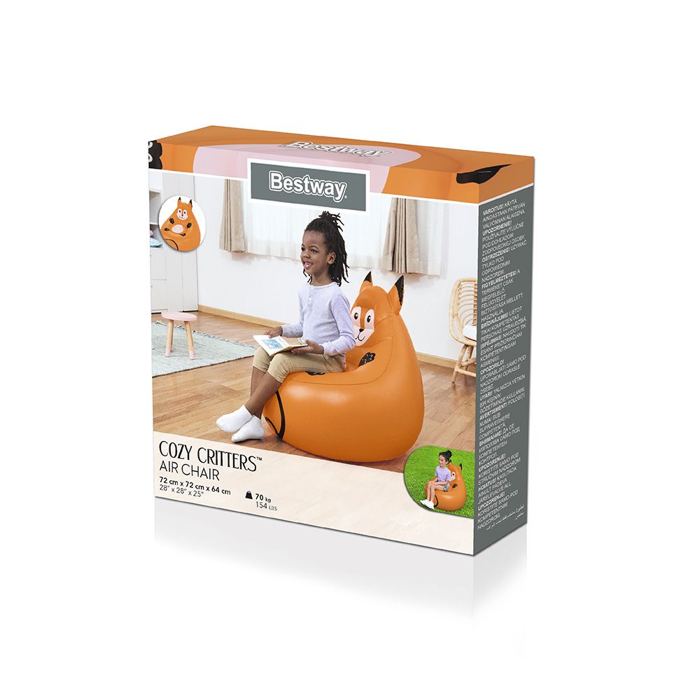 Παιδική Φουσκωτή Πολυθρόνα Αλεπού 72x72x64 cm - Bestway - Cozy Critters Παιδική Φουσκωτή Πολυθρόνα Αλεπού 72x72x64 cm - Bestway - Cozy Critters