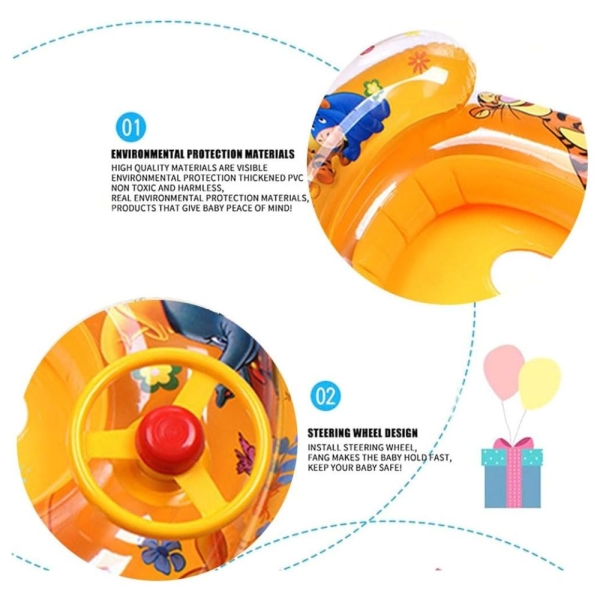 Παιδική Φουσκωτή Βάρκα Θαλάσσης με Τιμόνι και Φιγούρες Winnie the Pooh 70x58x32cm Παιδική Φουσκωτή Βάρκα Θαλάσσης με Τιμόνι και Φιγούρες Winnie the Pooh 70x58x32cm