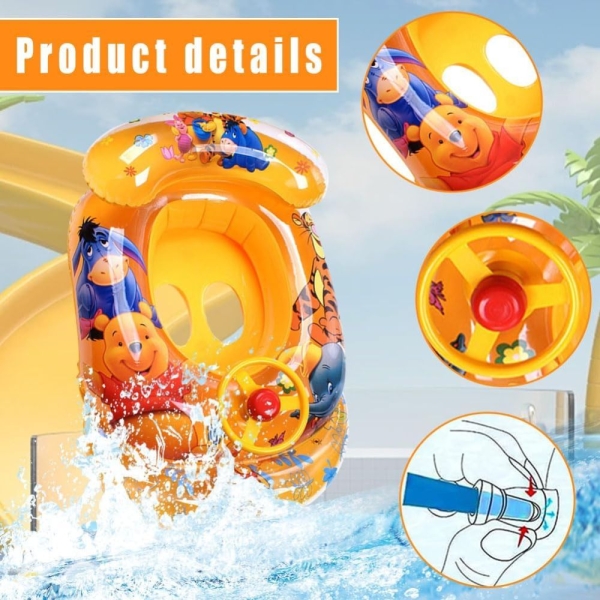 Παιδική Φουσκωτή Βάρκα Θαλάσσης με Τιμόνι και Φιγούρες Winnie the Pooh 70x58x32cm Παιδική Φουσκωτή Βάρκα Θαλάσσης με Τιμόνι και Φιγούρες Winnie the Pooh 70x58x32cm