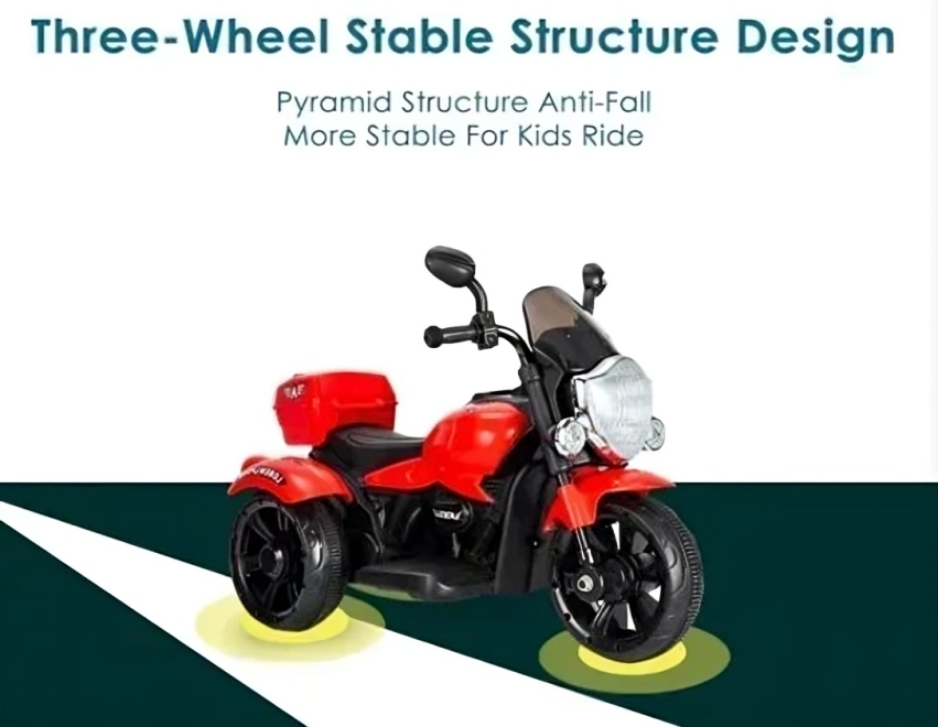 Παιδική Ηλεκτροκίνητη Τρίκυκλη Μηχανή με Φωτισμό LED, Αναπαραγωγή Μουσικής USB MP3 & Κουβούκλιο Παιδική Ηλεκτροκίνητη Τρίκυκλη Μηχανή με Φωτισμό LED, Αναπαραγωγή Μουσικής USB MP3 & Κουβούκλιο