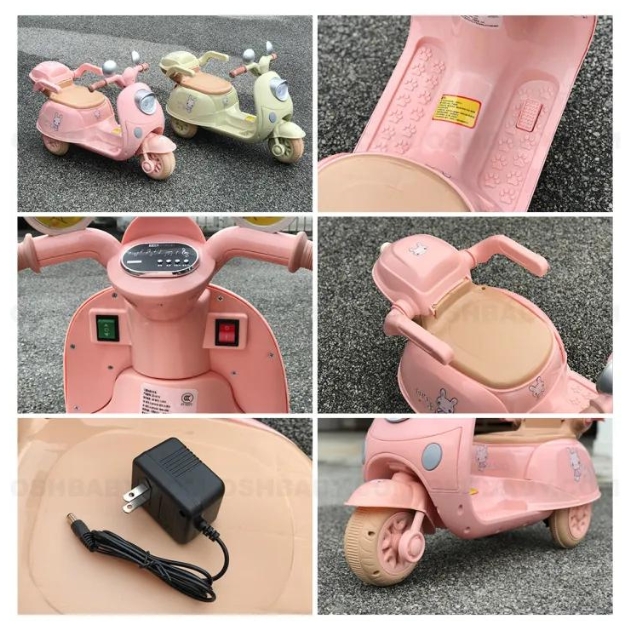 Παιδική Ηλεκτροκίνητη Τρίκυκλη Μηχανή Τύπου Vespa Για Ηλικίες 2-5 Ετών με Φωτισμό LED, Αναπαραγωγή Μουσικής USB MP3 & Κουβούκλιο Παιδική Ηλεκτροκίνητη Τρίκυκλη Μηχανή Τύπου Vespa Για Ηλικίες 2-5 Ετών με Φωτισμό LED, Αναπαραγωγή Μουσικής USB MP3 & Κουβούκλιο