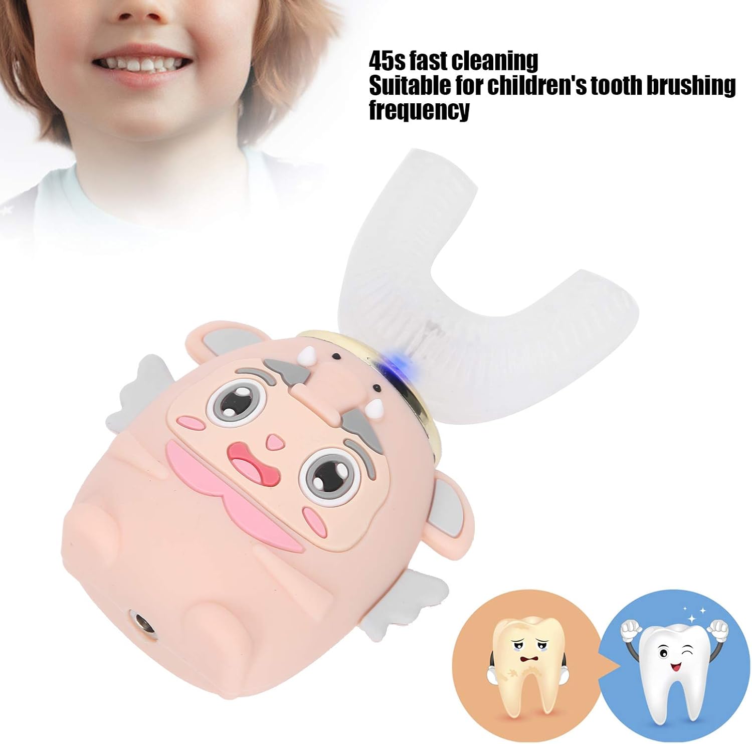 Παιδική Οδοντόβουρτσα 360° σε Σχήμα U – Ιδανική για Γρήγορο & Ολοκληρωμένο Καθαρισμό MDHL Παιδική Οδοντόβουρτσα 360° σε Σχήμα U – Ιδανική για Γρήγορο & Ολοκληρωμένο Καθαρισμό MDHL