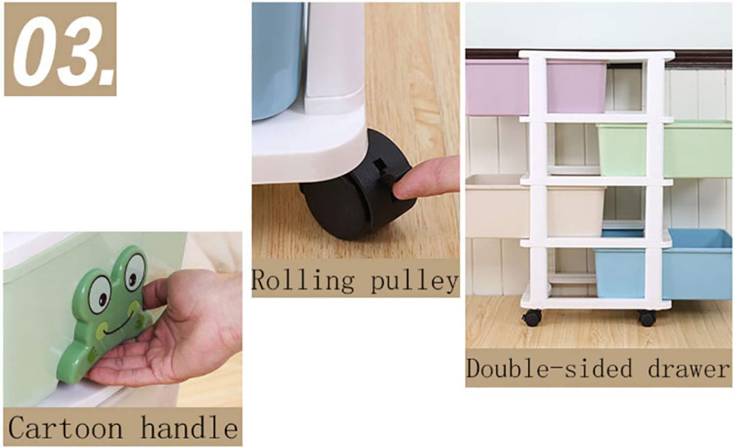 Παιδική Πλαστική Τροχήλατη Συρταριέρα με Ζωάκια - Με 5 Συρτάρια Παιδική Πλαστική Τροχήλατη Συρταριέρα με Ζωάκια - Με 5 Συρτάρια