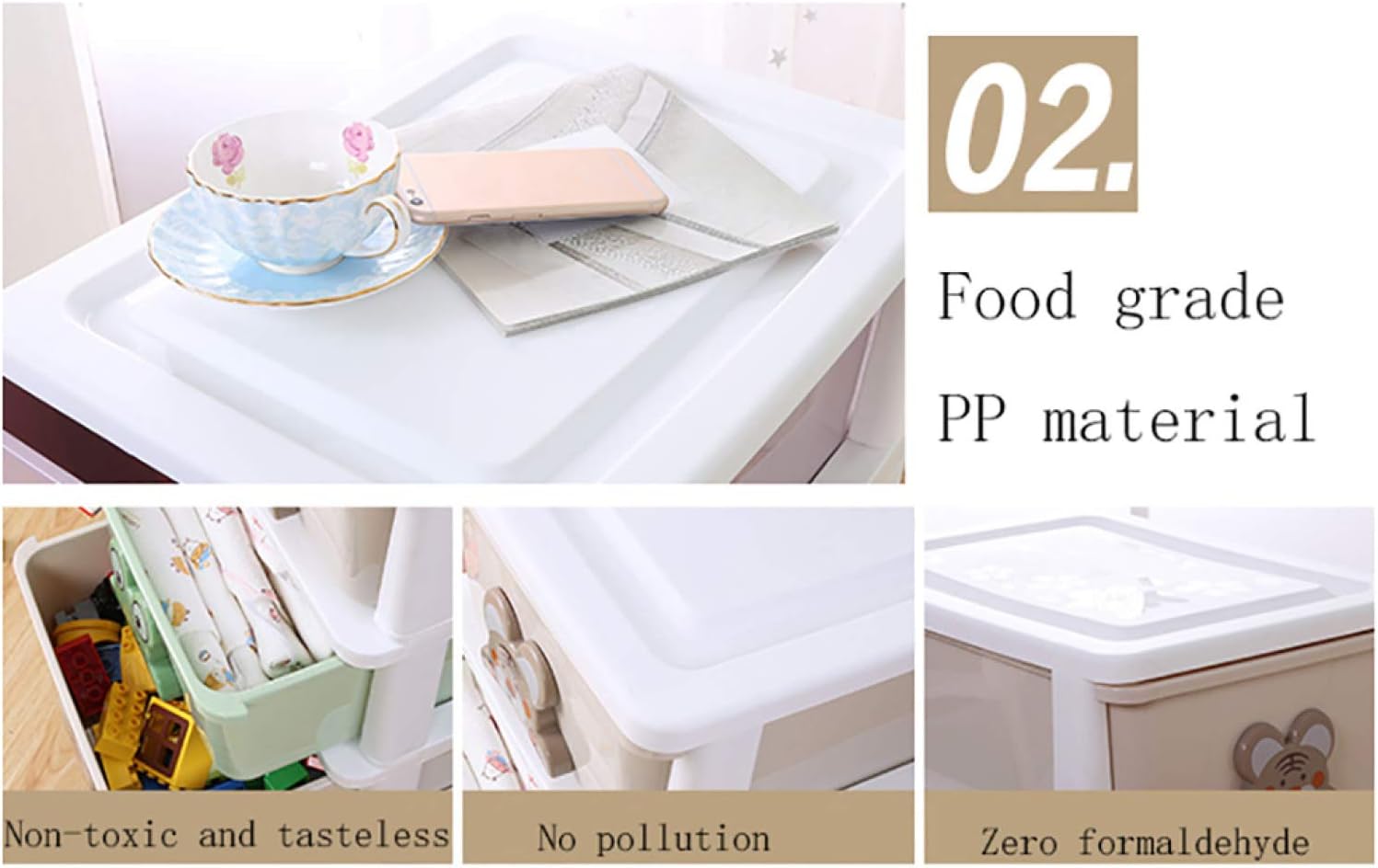 Παιδική Πλαστική Τροχήλατη Συρταριέρα με Ζωάκια - Με 5 Συρτάρια Παιδική Πλαστική Τροχήλατη Συρταριέρα με Ζωάκια - Με 5 Συρτάρια