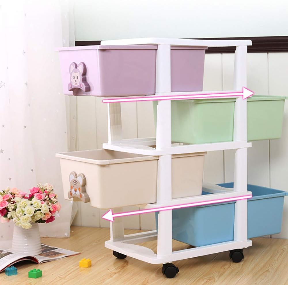 Παιδική Πλαστική Τροχήλατη Συρταριέρα με Ζωάκια - Με 5 Συρτάρια Παιδική Πλαστική Τροχήλατη Συρταριέρα με Ζωάκια - Με 5 Συρτάρια