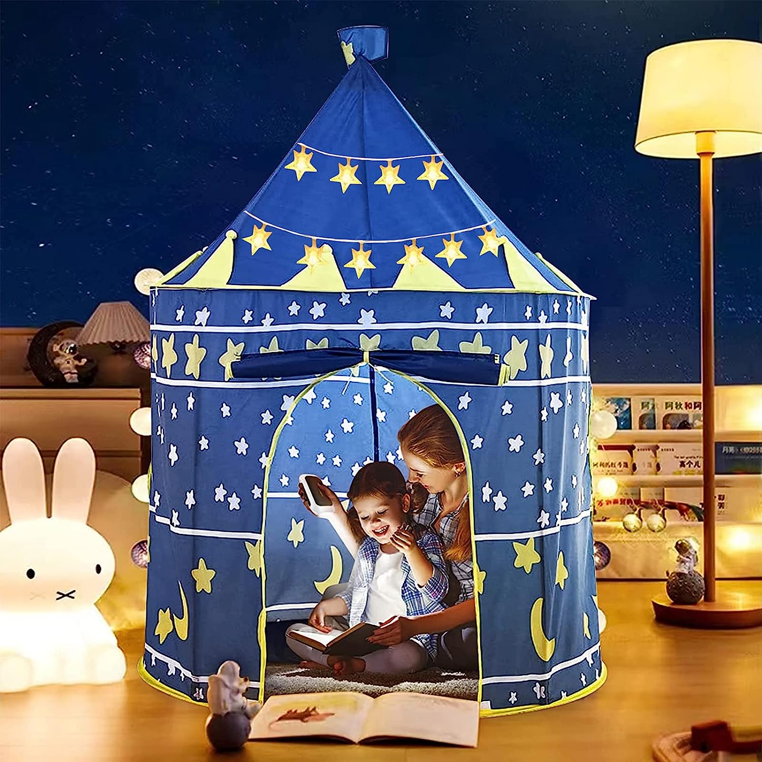 Παιδική Σκηνή Pop-Up Κάστρο Ιπποτικό με Αστέρια & Σημαιούλα για 3+ Ετών 105x105x135cm Μπλε Playtent Παιδική Σκηνή Pop-Up Κάστρο Ιπποτικό με Αστέρια & Σημαιούλα για 3+ Ετών 105x105x135cm Μπλε Playtent