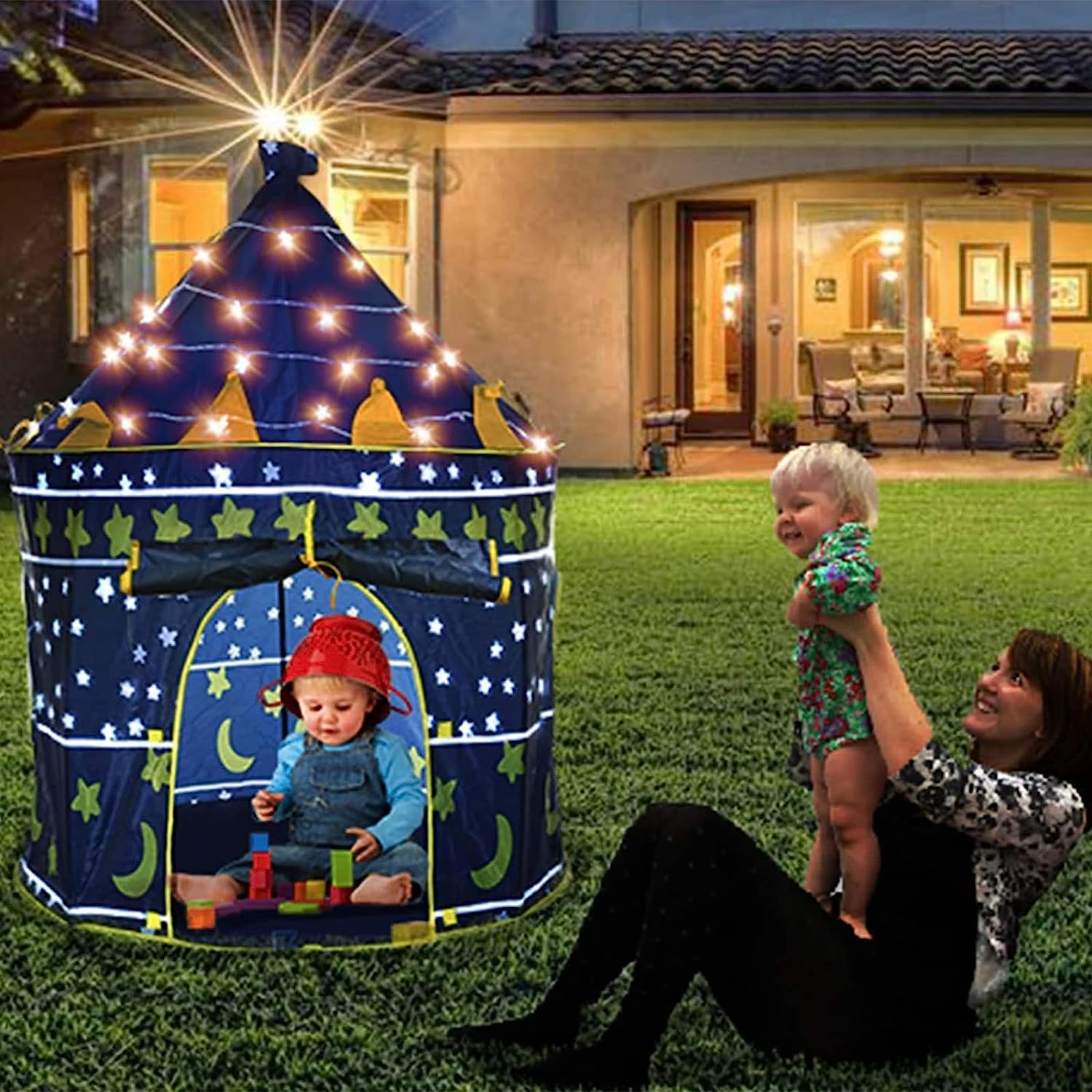 Παιδική Σκηνή Pop-Up Κάστρο Ιπποτικό με Αστέρια & Σημαιούλα για 3+ Ετών 105x105x135cm Μπλε Playtent Παιδική Σκηνή Pop-Up Κάστρο Ιπποτικό με Αστέρια & Σημαιούλα για 3+ Ετών 105x105x135cm Μπλε Playtent