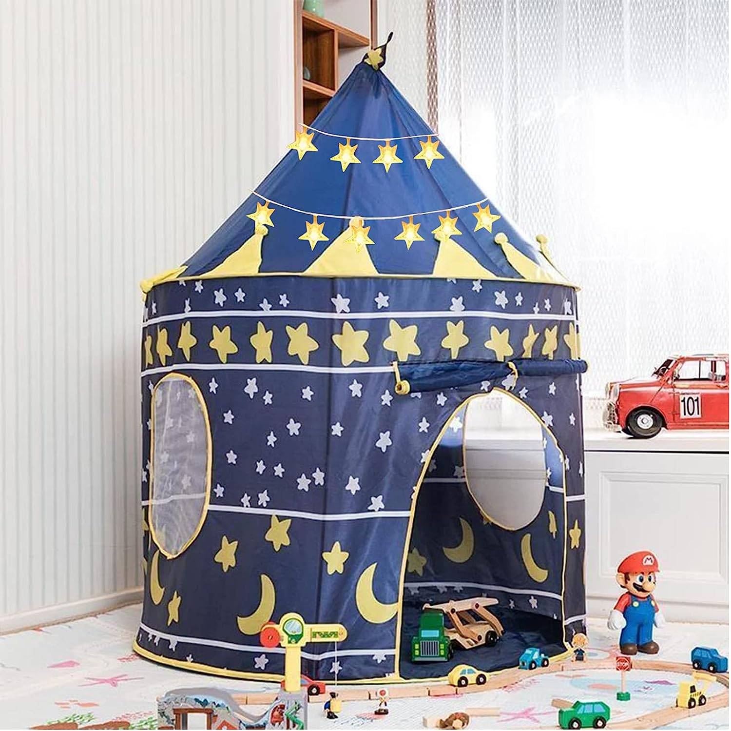 Παιδική Σκηνή Pop-Up Κάστρο Ιπποτικό με Αστέρια & Σημαιούλα για 3+ Ετών 105x105x135cm Μπλε Playtent Παιδική Σκηνή Pop-Up Κάστρο Ιπποτικό με Αστέρια & Σημαιούλα για 3+ Ετών 105x105x135cm Μπλε Playtent
