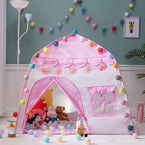 Παιδική Σκηνή Pop-Up Σπιτάκι με Κουρτίνες & Παράθυρα για 3+ Eτών 130x100x100cm Ροζ Playtent Παιδική Σκηνή Pop-Up Σπιτάκι με Κουρτίνες & Παράθυρα για 3+ Eτών 130x100x100cm Ροζ Playtent