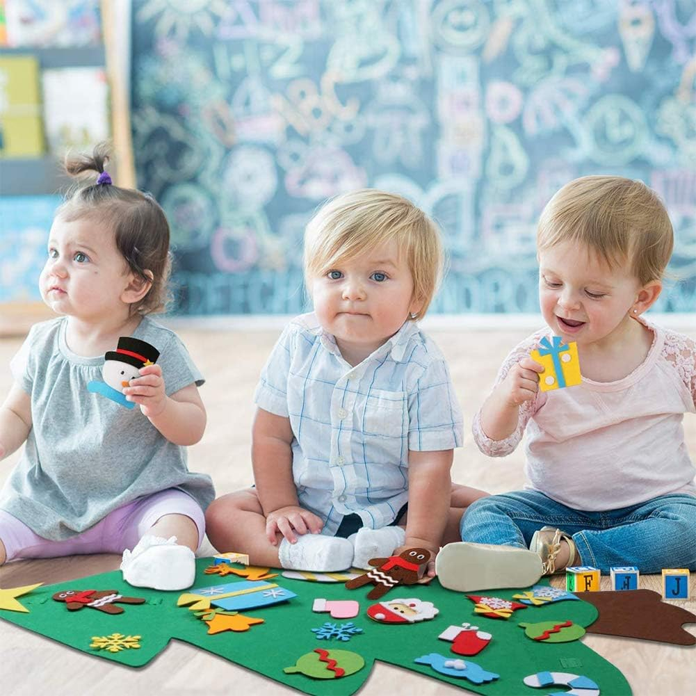 Παιδική Χριστουγεννιάτικη DIY Κατασκευή Τοίχου από Τσόχα - Χριστουγεννιάτικο Δέντρο 100cm με 29 Στολίδια Παιδική Χριστουγεννιάτικη DIY Κατασκευή Τοίχου από Τσόχα - Χριστουγεννιάτικο Δέντρο 100cm με 29 Στολίδια