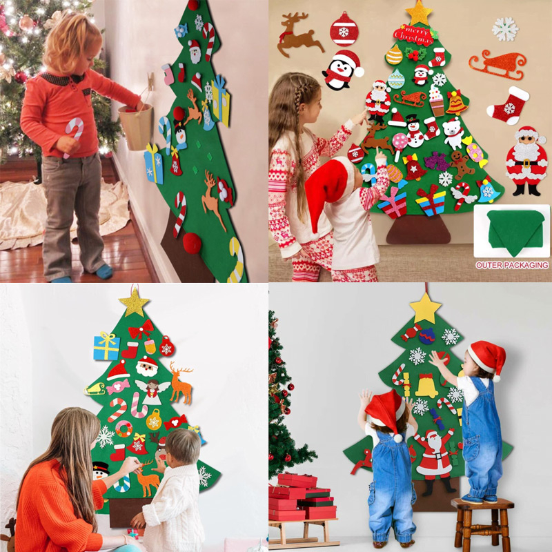Παιδική Χριστουγεννιάτικη DIY Κατασκευή Τοίχου από Τσόχα - Χριστουγεννιάτικο Δέντρο 100cm με 29 Στολίδια Παιδική Χριστουγεννιάτικη DIY Κατασκευή Τοίχου από Τσόχα - Χριστουγεννιάτικο Δέντρο 100cm με 29 Στολίδια