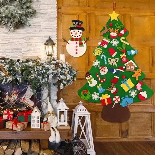 Παιδική Χριστουγεννιάτικη DIY Κατασκευή Τοίχου από Τσόχα - Χριστουγεννιάτικο Δέντρο 91cm με 40 Στολίδια Παιδική Χριστουγεννιάτικη DIY Κατασκευή Τοίχου από Τσόχα - Χριστουγεννιάτικο Δέντρο 91cm με 40 Στολίδια