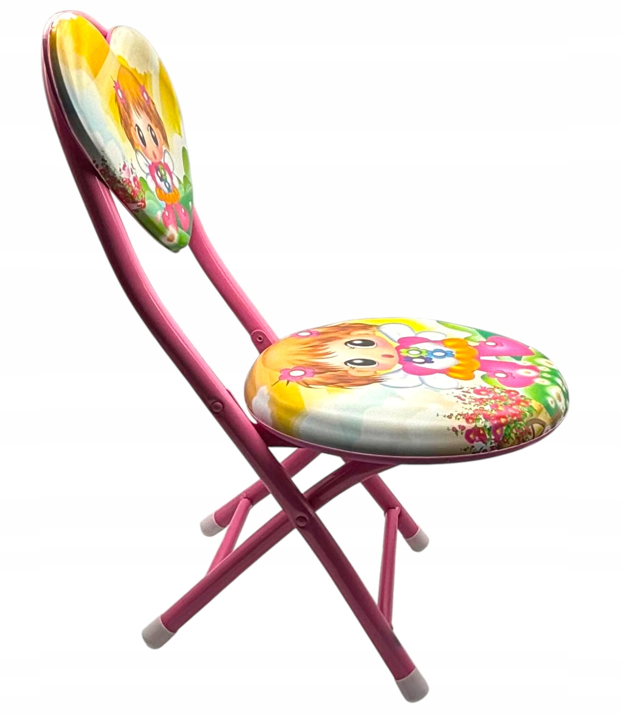 Παιδικό Αναδιπλούμενο Καρεκλάκι με Πλάτη σε Σχήμα Καρδιά - 36 x 26 x 48 cm Παιδικό Αναδιπλούμενο Καρεκλάκι με Πλάτη σε Σχήμα Καρδιά - 36 x 26 x 48 cm